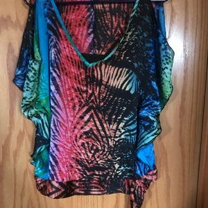 Shoulder cut out blouse